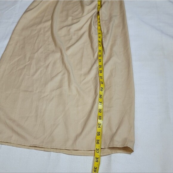 PrettyLittleThing Cream Midi Maxi Skirt Size 4 - Picture 8 of 10